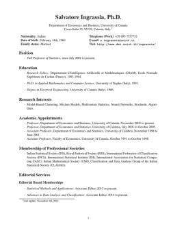 Salvatore Ingrassia, Ph.D.