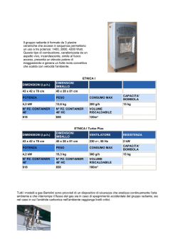 Scheda tecnica fornitore