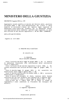DECRETO 4 agosto 2014, n. 139