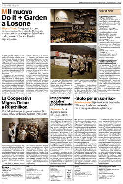 MIl nuovo Do it + Garden a Losone Migros Ticino