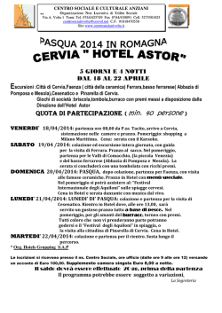 ( min. 40 persone ) ) - Centro Sociale e Culturale Anziani