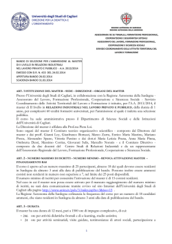 Bando [file] - Regione Autonoma della Sardegna