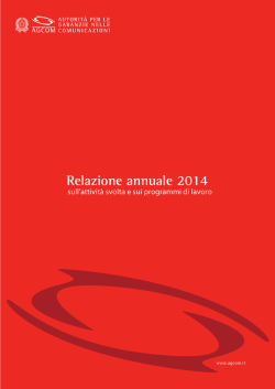 Relazione annuale AGCOM 2014