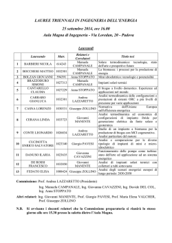 lista - Ingegneria Energetica e Ingegneria Elettrica