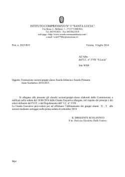 ISTITUTO COMPRENSIVO n&deg; 5/VR &ldquo;S.LUCIA&rdquo; AS 2014/2015