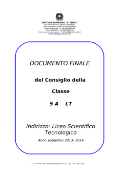 Documento finale Consiglio di classe 5 SLT