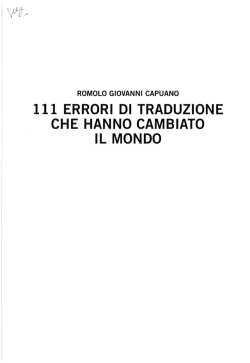 111 ERRORI DI TRADUZIONE CHE HANNO CAMBIATO IL MONDO