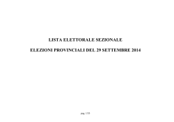 LISTA ELETTORALE SEZIONALE aggiornata al