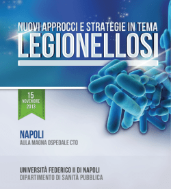 nuovi approcci e strategie in tema legionellosi