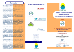 Il programma della 6^ Edizione del Corso MSR