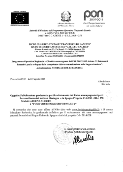 Graduatoria definitiva tutor accompagnatori - PON C1-FSE-2014-258