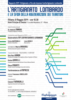 Rapporto 2014 Artigianato e Piccole Imprese