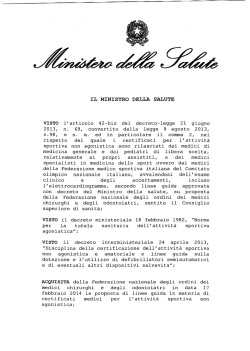 IL MINISTRO DELLA SALUTE