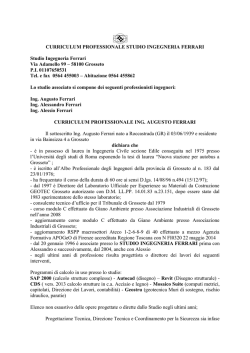 Cv Ferrari Augusto 95 - Gazzetta Amministrativa