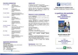 La gestione del paziente disfagico