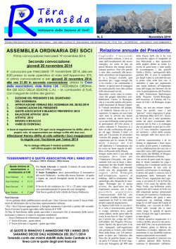 Leggi il notiziario - Club Alpino Italiano