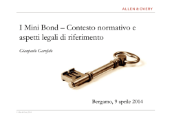 I Mini Bond – Contesto normativo e aspetti legali di riferimento