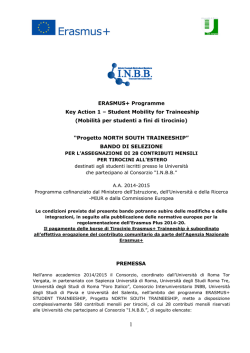 ERASMUS+ Programme Key Action 1 &ndash; Student Mobility for