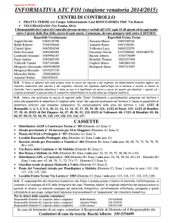 INFORMATIVA ATC FO1 (stagione venatoria 2014/2015)
