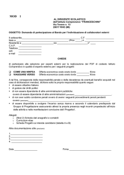 MOD 1 - Comprensivo Franceschini Rho
