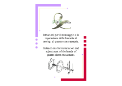 istruzioni montaggio e regolazione mov.al quarto con - flli