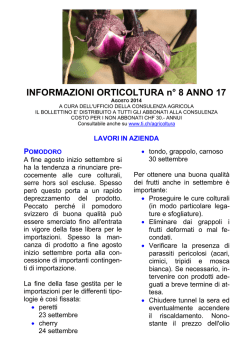 Informazioni orticoltura no. 08/2014