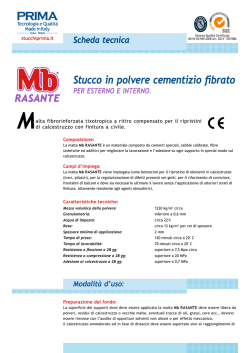 Stucco in polvere cementizio fibrato PER ESTERNO E INTERNO