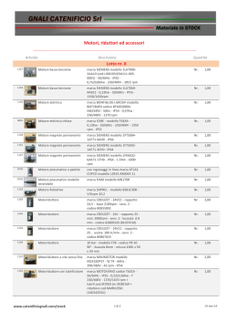 Motori, riduttori ed accessori