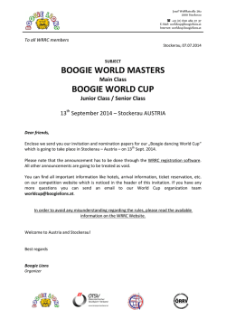 BOOGIE WORLD MASTERS BOOGIE WORLD CUP