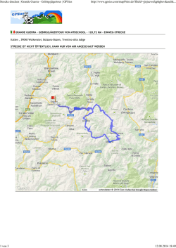 Strecke drucken | Grande Guerra - Gebirgsj&auml;gertour