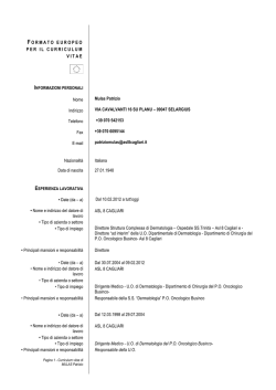 FORMATO EUROPEO PER IL CURRICULUM VITAE