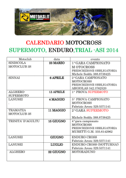 Calendario Sardegna 2014