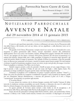 Notiziario Avvento Natale 2014
