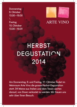 HerBsT DegusTATIOn 2014