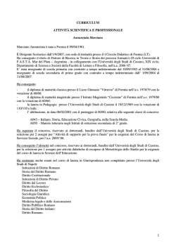 CV Dirigente Scolastico d.ssa Annunziata Marciano