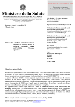 Nota 7841 del 08.04.2014: circolare concernente misure sanitarie