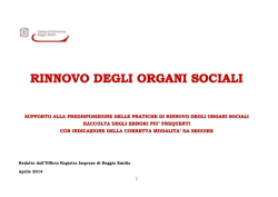 Guida operativa per il rinnovo degli organi sociali supporto alla