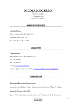 Miotello Nicola - Comune di Martellago