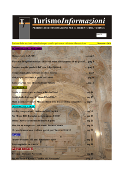Novembre 2014 - TurismoInformazioni