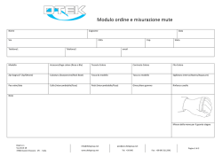 Modulo ordine e misurazione mut