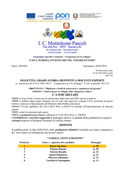 graduatoria definitiva esperti PON 2013-14