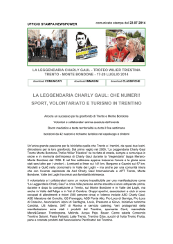 Download marketing material - APT Trento, Monte Bondone, Valle