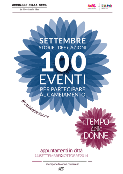 appuntamenti in citt&agrave; - Il tempo delle donne