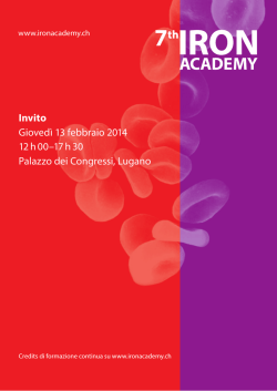 Invito Gioved&igrave; 13 febbraio 2014 12 h 00&ndash;17 h 30 Palazzo dei