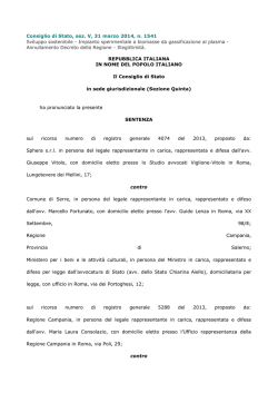 Consiglio di Stato, sez. V, 31 marzo 2014, n. 1541