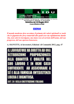 BOLLETTINO LIDU 10 MAGGIO 2014