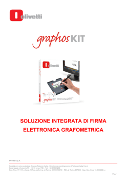 SOLUZIONE INTEGRATA DI FIRMA ELETTRONICA GRAFOMETRICA