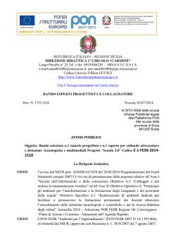 bando progettista e collaudatore progetto E1-2014