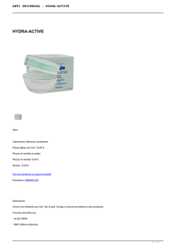 ANTI SECCHEZZA : HYDRA-ACTIVE