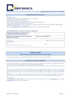 Conto Corrente GBM